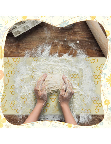 3 Rollos Envolturas de Cera de Abeja Noveread 33x150 cm Orgánico