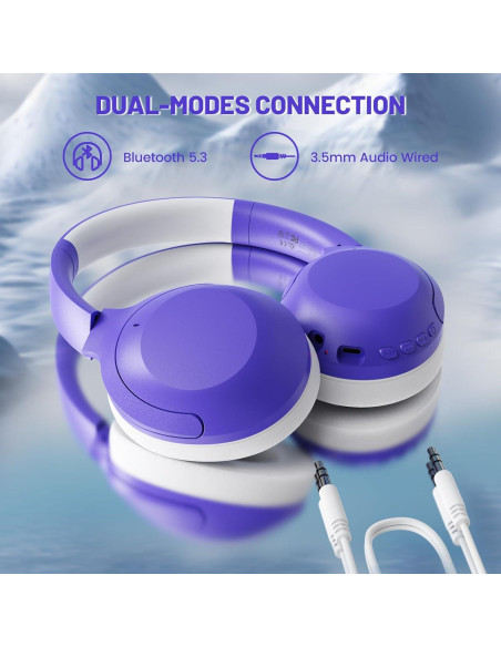 Auriculares Inalámbricos LexonElec G300 con ANC, Púrpura Auriculares Inalámbricos LexonElec G300 con ANC, Púrpura