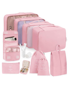 Juego de Cubos de Empaque 11 Piezas TRMFUSA Rosa