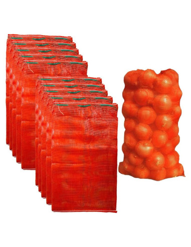 Bolsas de Malla Reutilizables Firdnyohs 10 Unidades Naranja 85x59cm