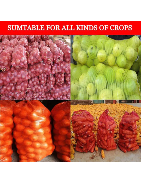 Bolsas de Malla Reutilizables Firdnyohs 10 Unidades Naranja 85x59cm