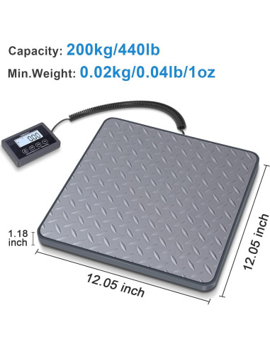 Balanza de Envío Digital THINKSCALE 199.58 kg con Pantalla LCD