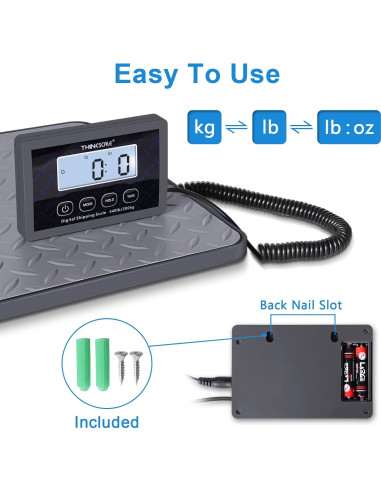 Balanza de Envío Digital THINKSCALE 199.58 kg con Pantalla LCD
