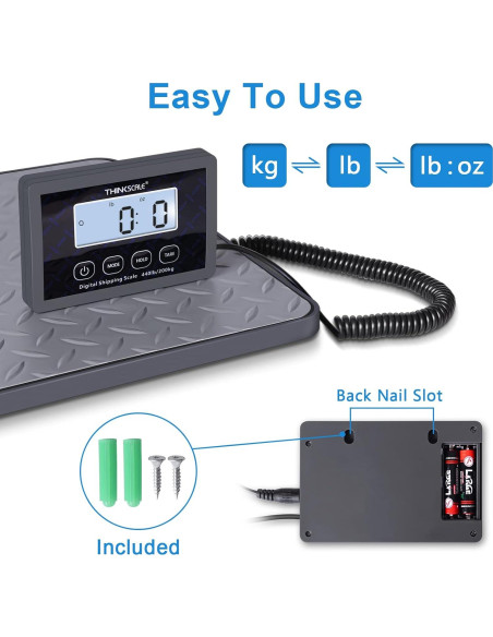 Balanza de Envío Digital THINKSCALE 199.58 kg con Pantalla LCD