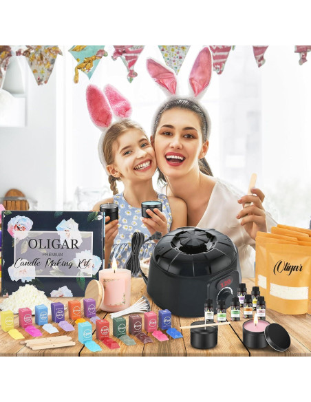 Kit de Fabricación de Velas Oligar 1.2 kg con Derretidor