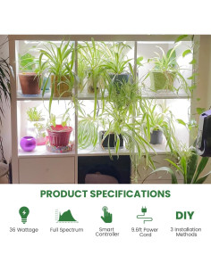 Tira de Luz de Cultivo Kullsinss 36W 360 LEDs Espectro Completo 2