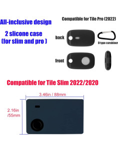 Paquete de 2 fundas de silicona OEKSCENJ para Tile Slim y Pro 2
