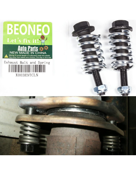 Kit de Tornillos y Tuercas de Escape BEONEO M8x1.25 82mm