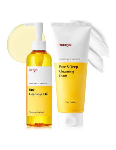 Set Doble Limpieza Facial Ma:nyo - Aceite y Espuma 198 ml