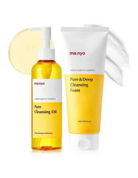 Set Doble Limpieza Facial Ma:nyo - Aceite y Espuma 198 ml