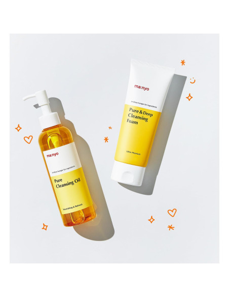 Set Doble Limpieza Facial Ma:nyo - Aceite y Espuma 198 ml