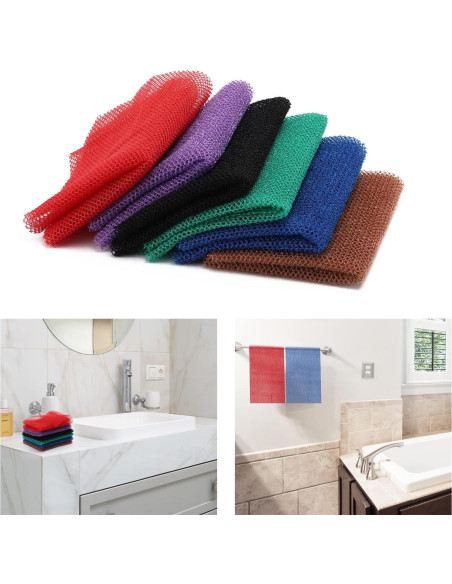 Esponja de Red Africana BTYMS - 6 Piezas Exfoliantes 30x80 cm