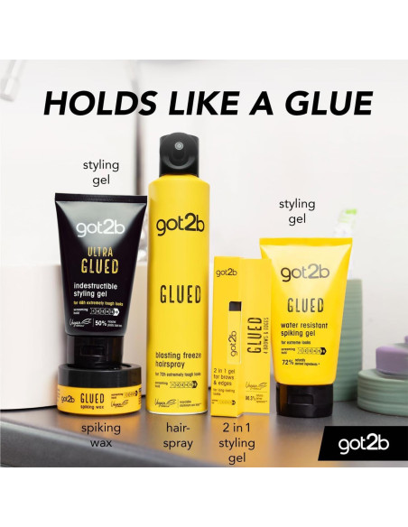 Gel Fijador Schwarzkopf Got2b Glued 150ml - Paquete de 2