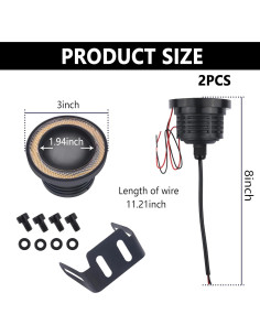 2 Luces de Niebla LED IHOTDER Ojo de Ángel Amarillo 18W 2