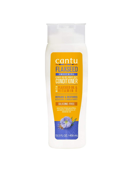 Acondicionador Cantu de Semilla de Lino 400ml Sin Enjuague - Paquete de 3