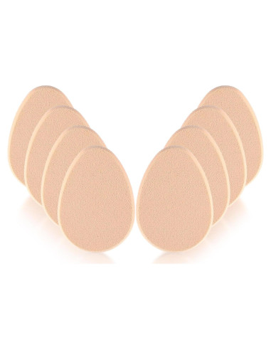 Juego de 8 Esponjas Ovaladas para Maquillaje Beige Hpmjz