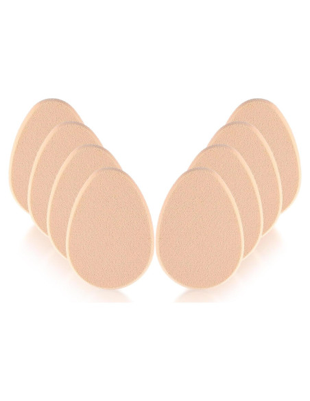 Juego de 8 Esponjas Ovaladas para Maquillaje Beige Hpmjz