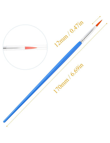60 Pinceles Redondos DECYOOL para Pintura de Detalle