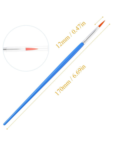 60 Pinceles Redondos DECYOOL para Pintura de Detalle