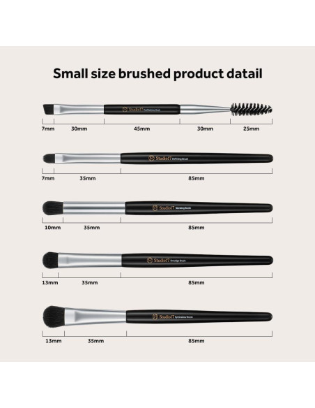 Juego de Brochas para Maquillaje de Ojos Studio17 - 5 Pcs Juego de Brochas para Maquillaje de Ojos Studio17 - 5 Pcs