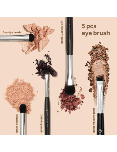 Juego de Brochas para Maquillaje de Ojos Studio17 - 5 Pcs