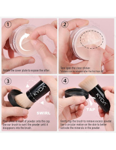 Rubor en Polvo Mineral KYDA SPF 35 Rosa Brillante 49.6g 2