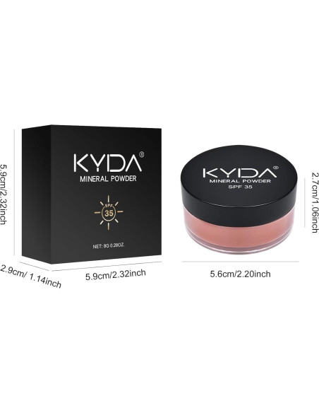 Rubor en Polvo Mineral KYDA SPF 35 Rosa Brillante 49.6g