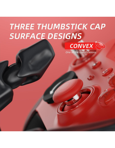 Palancas de Reemplazo eXtremeRate para Xbox Elite 2 - Rojo y Plata