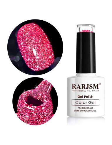 Esmalte de Uñas Gel Rosa Neón RARJSM 7.5ml Brillante