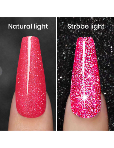 Esmalte de Uñas Gel Rosa Neón RARJSM 7.5ml Brillante