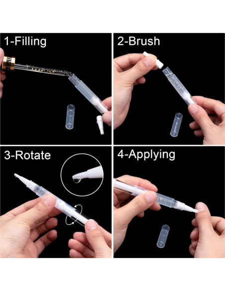 10 Bolígrafos de Aceite Transparentes SOKOSEY 3ml con Pipetas