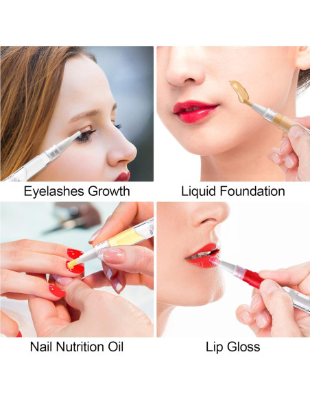 10 Bolígrafos de Aceite Transparentes SOKOSEY 3ml con Pipetas