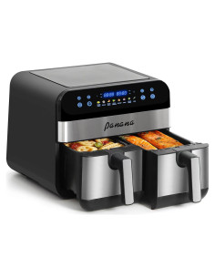 Freidora de Aire Panana XL 9.5L 8 Funciones Doble Cesta