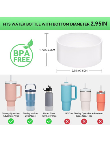 Bota de Silicona PICcircuit para Botellas Stanley y Hydro Flask - 2PCS