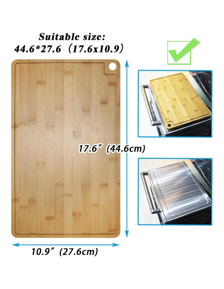 Tabla de Cortar de Bambú Anfu para Horno Breville 44.6x27.6cm Tabla de Cortar de Bambú Anfu para Horno Breville 44.6x27.6cm