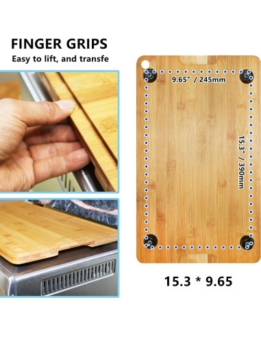Tabla de Cortar de Bambú Anfu para Horno Breville 44.6x27.6cm