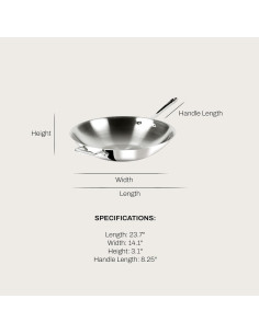 Wok All-Clad D3 Acero Inoxidable 14" (35.56 cm) Inducción 2