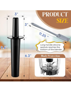 Émbolo y Espátula de Silicona Dunkive para Licuadora Vitamix 2