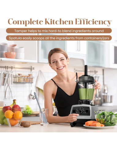 Émbolo y Espátula de Silicona Dunkive para Licuadora Vitamix