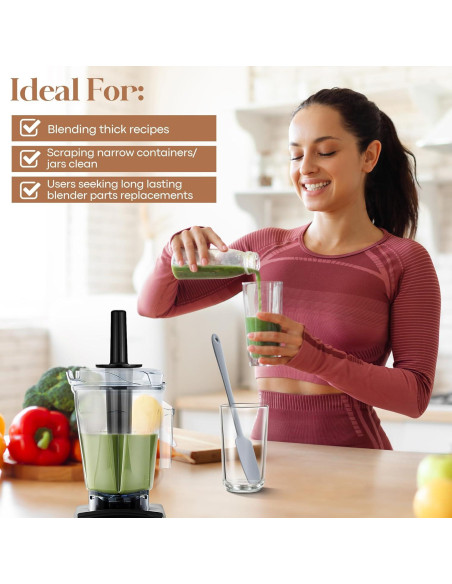 Émbolo y Espátula de Silicona Dunkive para Licuadora Vitamix