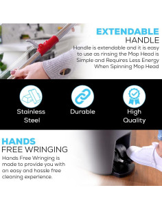 Sistema de Limpieza Mop Giratorio Simpli-Magic 79349 con 3 Cabezas 2