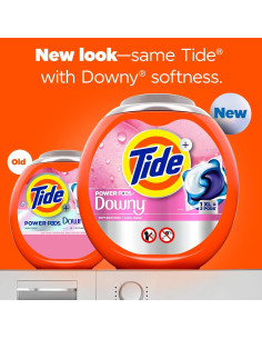 Detergente para Ropa Tide Power PODs 2-en-1 con Downy 45 Unidades 2
