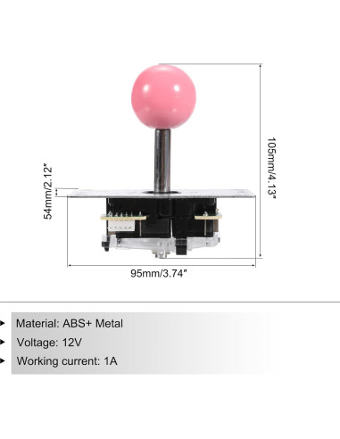 Joystick Arcade DIY MECCANIXITY Rosa 5 Pin USB ABS