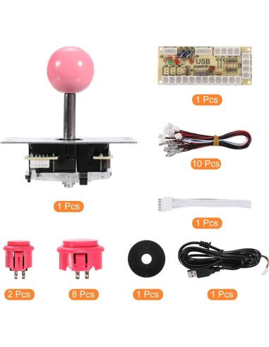 Joystick Arcade DIY MECCANIXITY Rosa 5 Pin USB ABS