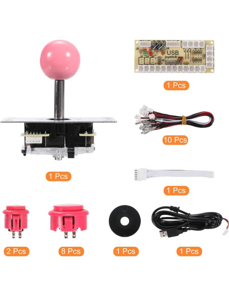 Joystick Arcade DIY MECCANIXITY Rosa 5 Pin USB ABS