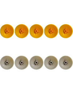 10 Tapas de Joystick Vicue para Nintendo GameCube Gris Amarillo 2