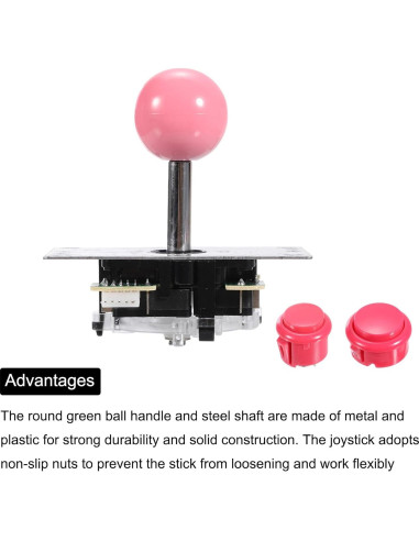 Joystick Arcade DIY MECCANIXITY Rosa 5 Pin USB ABS