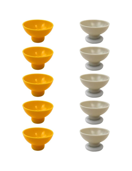 10 Tapas de Joystick Vicue para Nintendo GameCube Gris Amarillo