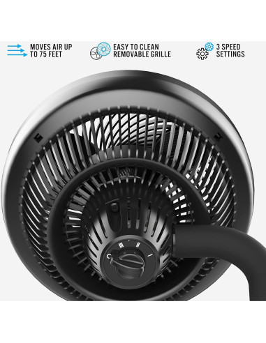 Ventilador Circulador de Aire Vornado 623 3 Velocidades Negro