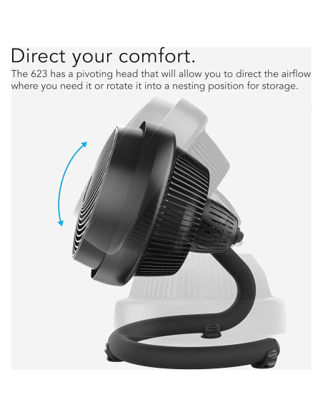 Ventilador Circulador de Aire Vornado 623 3 Velocidades Negro